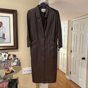 Donna Pelle Genuine Leather Trench